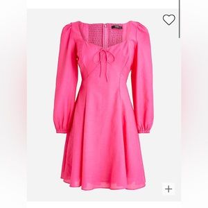 J.CREW Sweetheart long-sleeve mini dress - Pink - Size 6